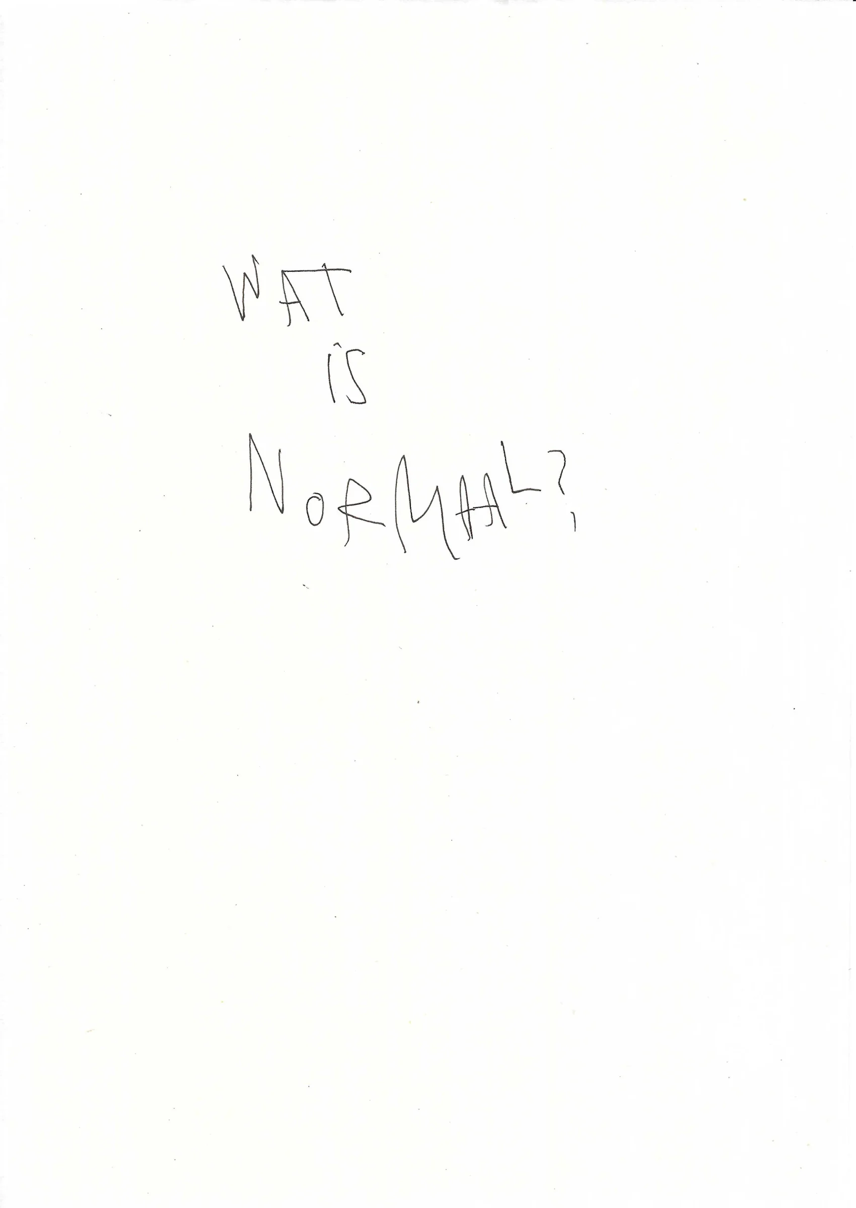wat is normaal?