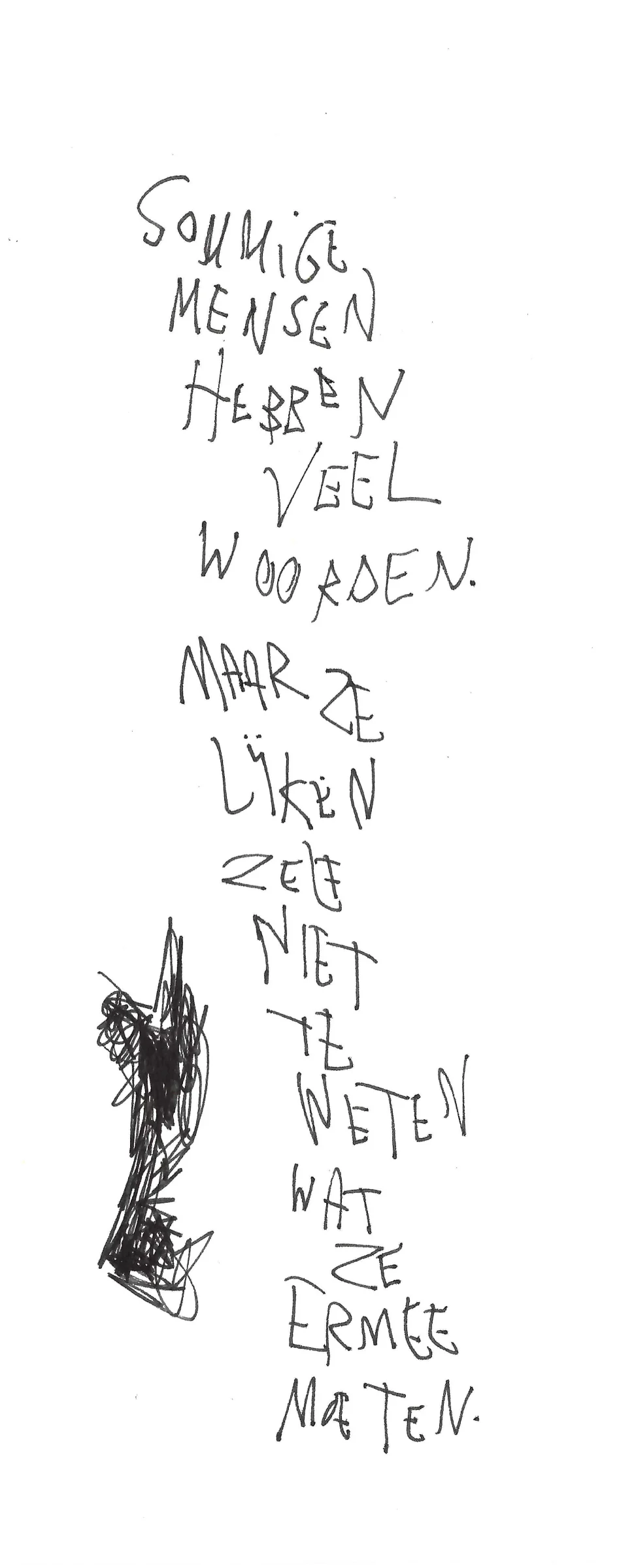 sommige mensen hebben veel woorden