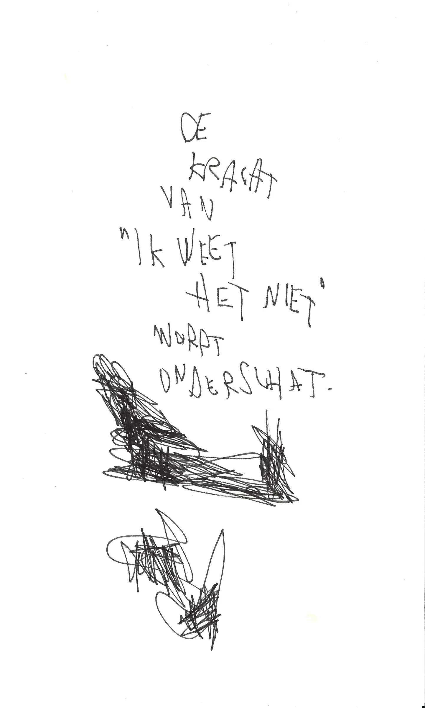 de kracht van ik weet het niet wordt onderschat