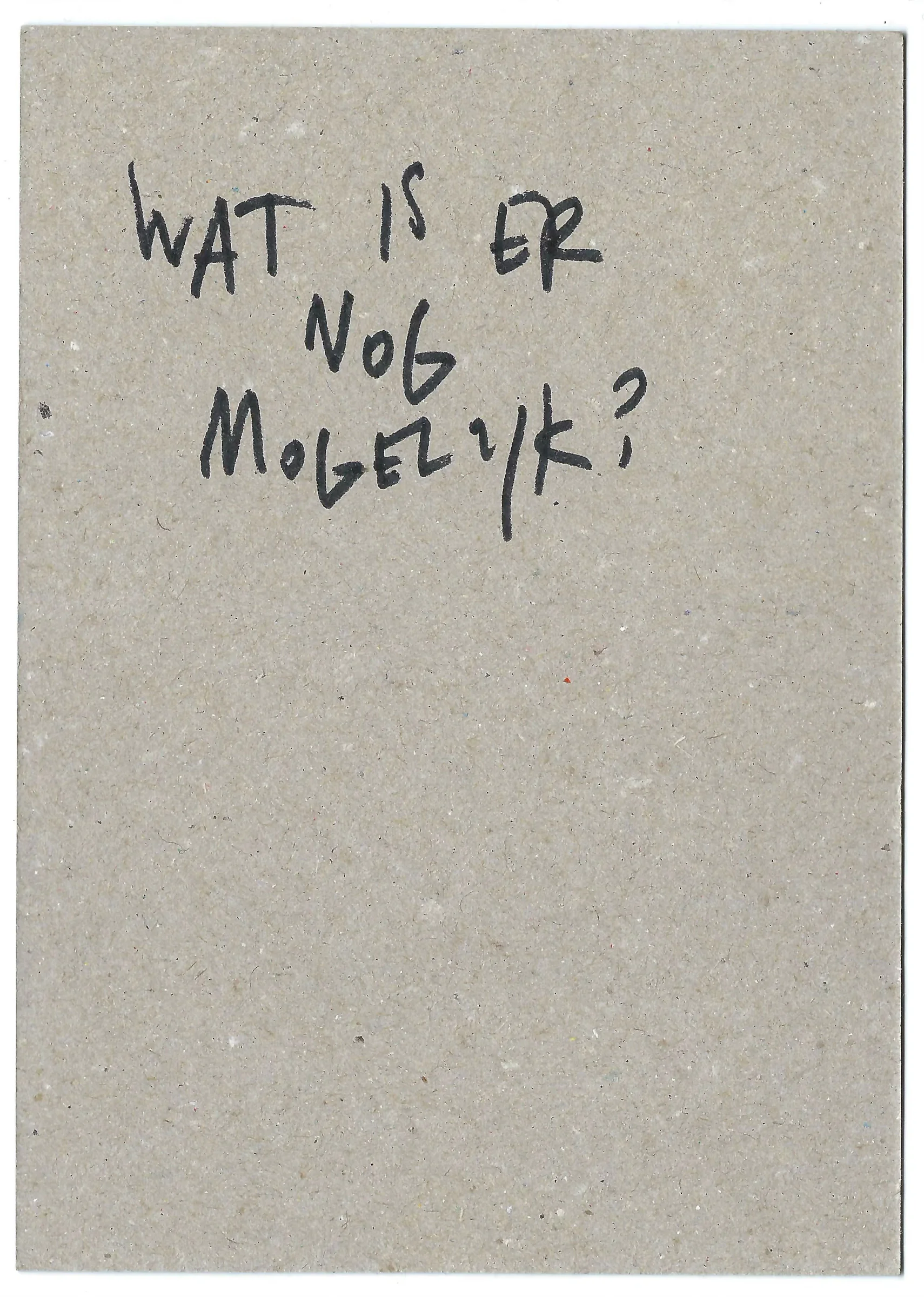 wat is er nog mogelijk