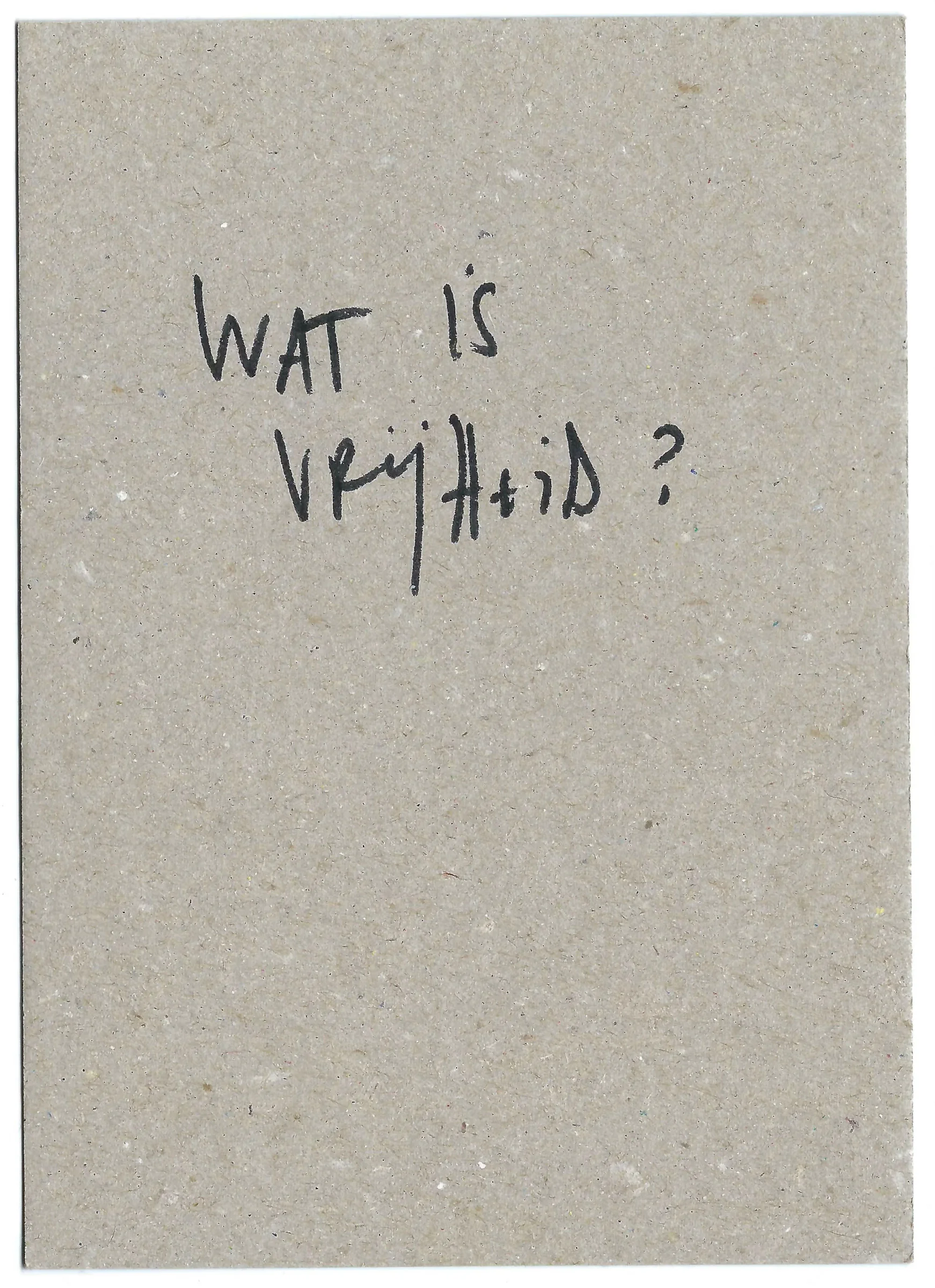 wat is vrijheid?