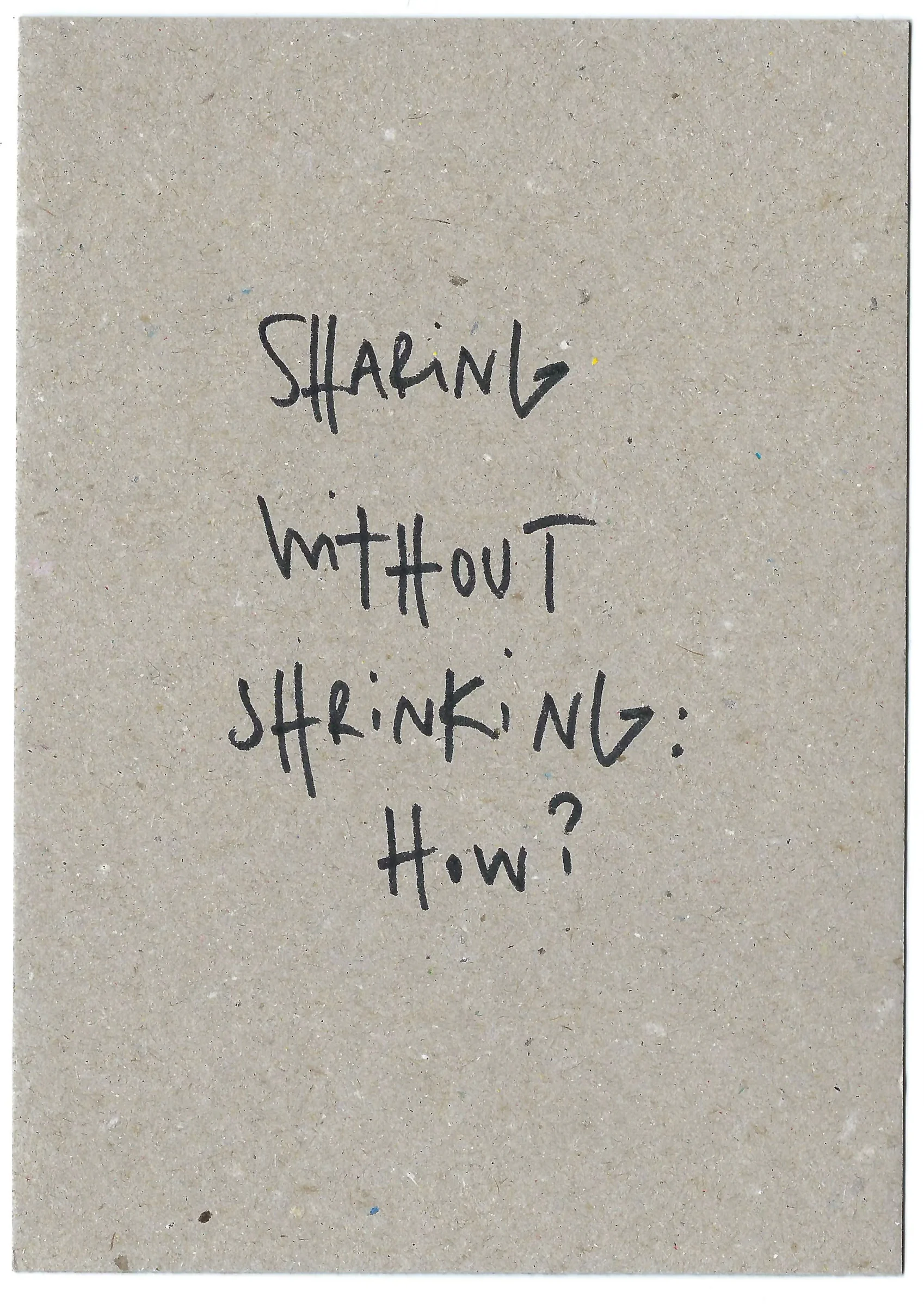 sharing without shrinking